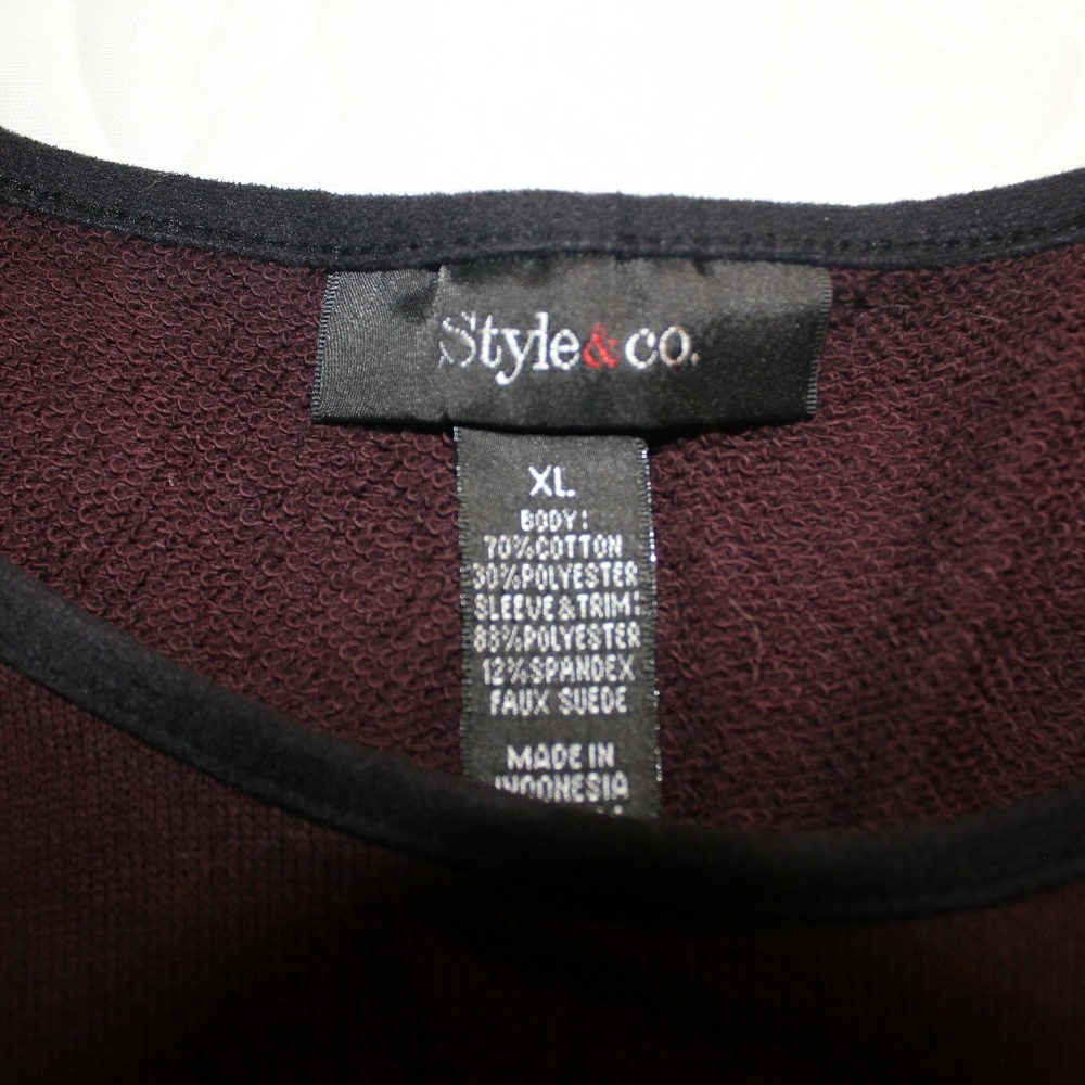 Burgundy Style Co Sweatshirt - Picture 2 of 2